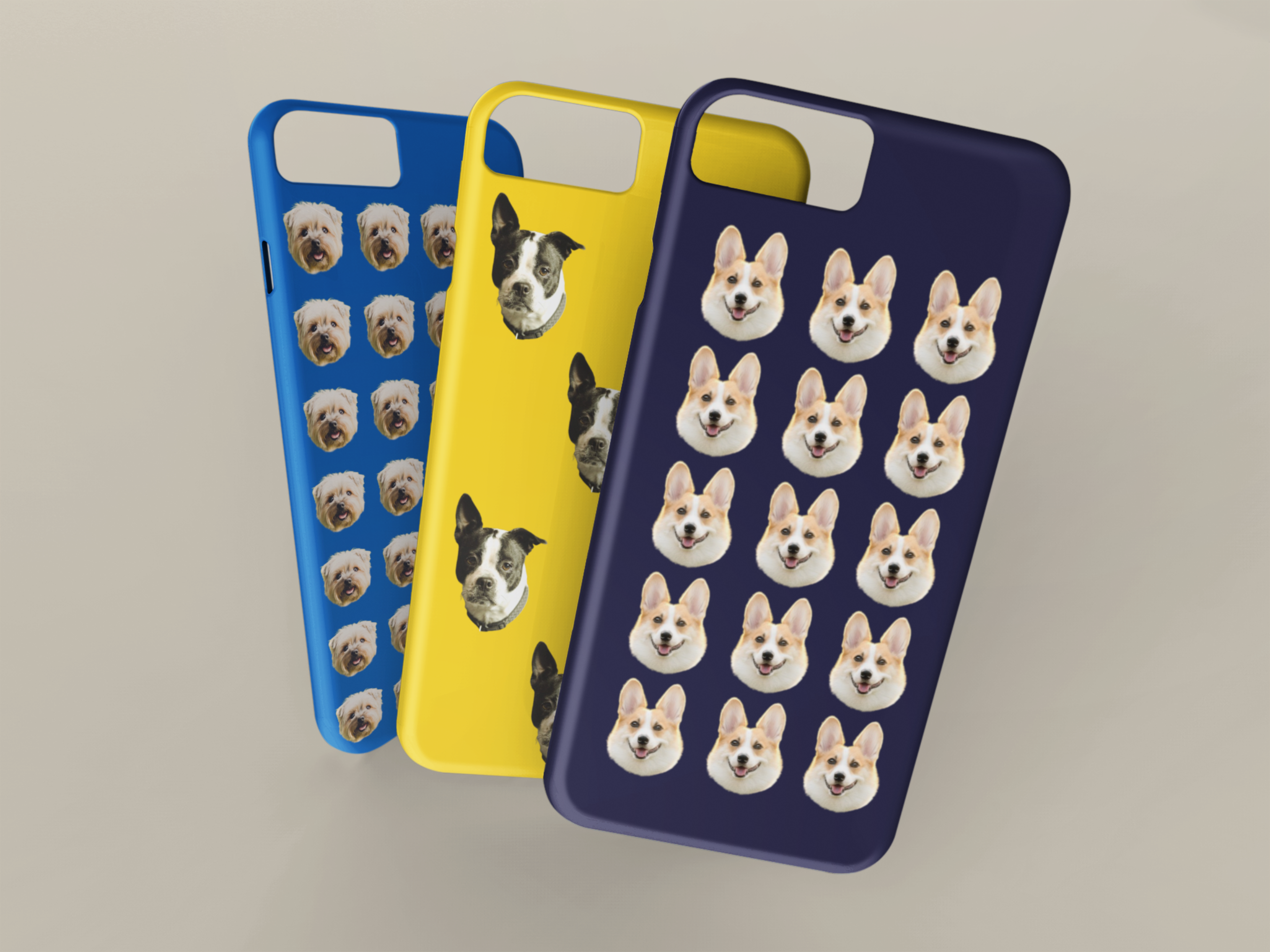 Custom Pet Phone Case - Personalized Dog & Cat iPhone Case - Custom Dog Pattern - iPhone 12 Pro Max, 11 Pro, 13 Case