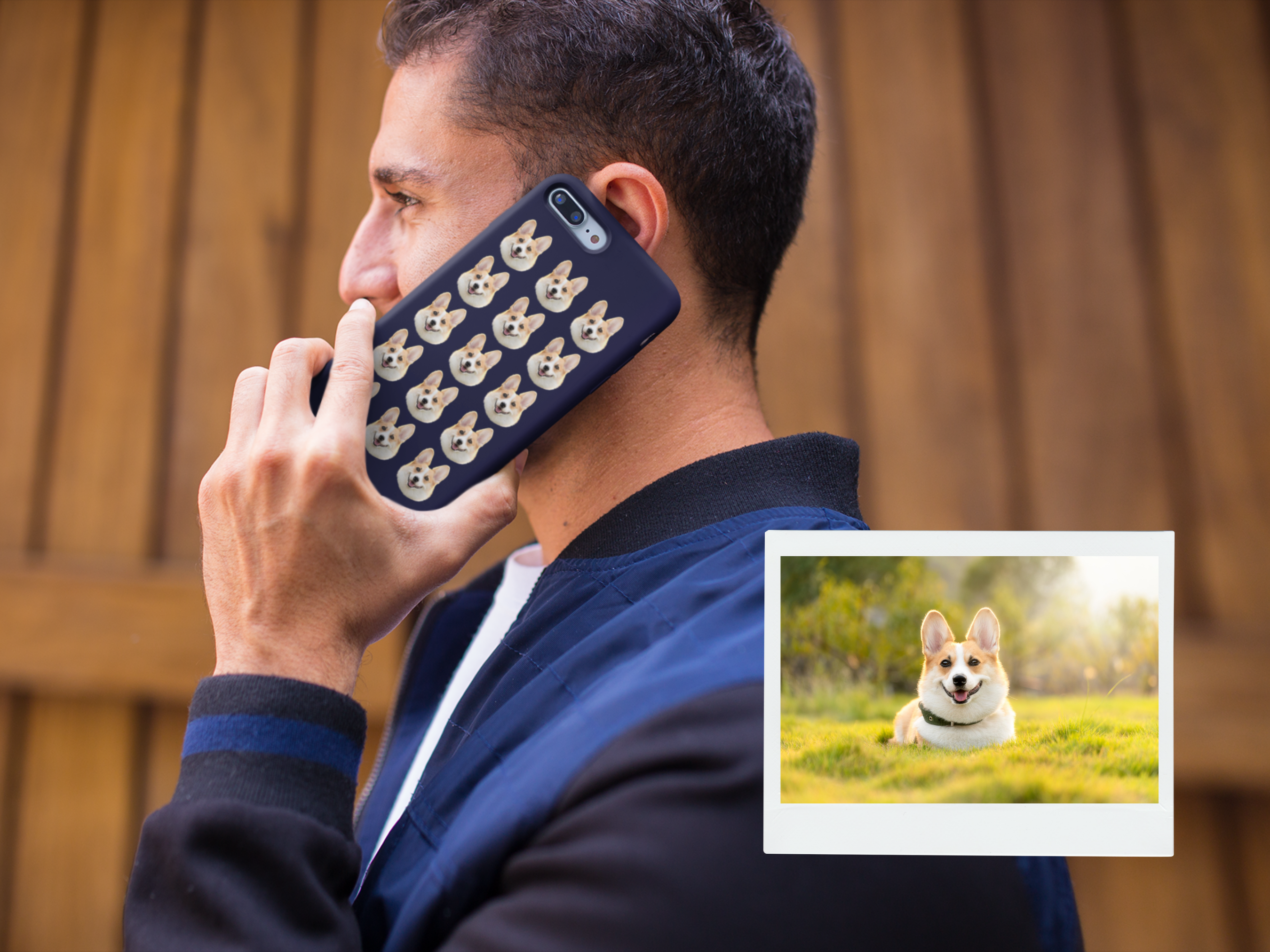 Custom Pet Phone Case - Personalized Dog & Cat iPhone Case - Custom Dog Pattern - iPhone 12 Pro Max, 11 Pro, 13 Case