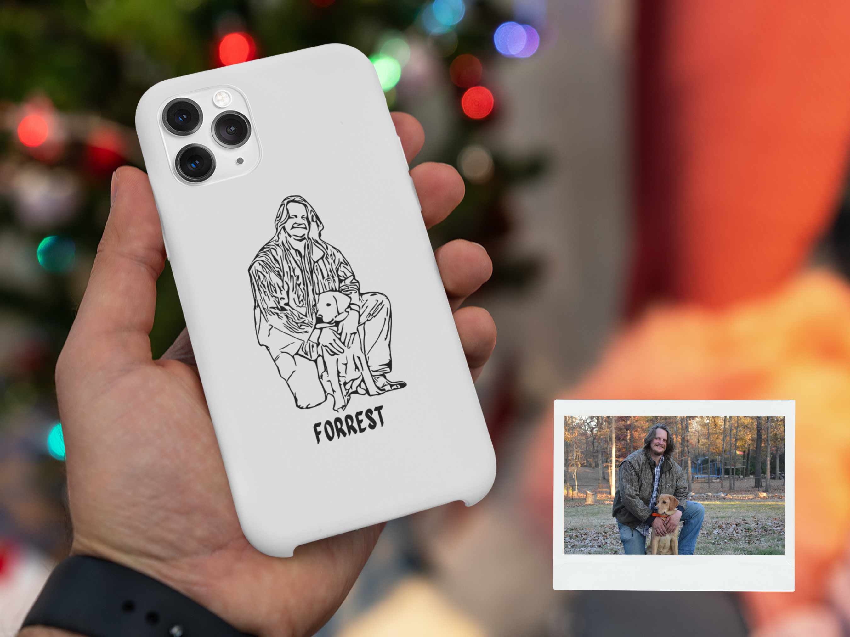 Custom Pet Portrait Phone Case | Personalized Gift for Dog Lovers | Custom Dog and Cat Case | Fiancé Gift | Pet Illustration | Dog Loss Gif