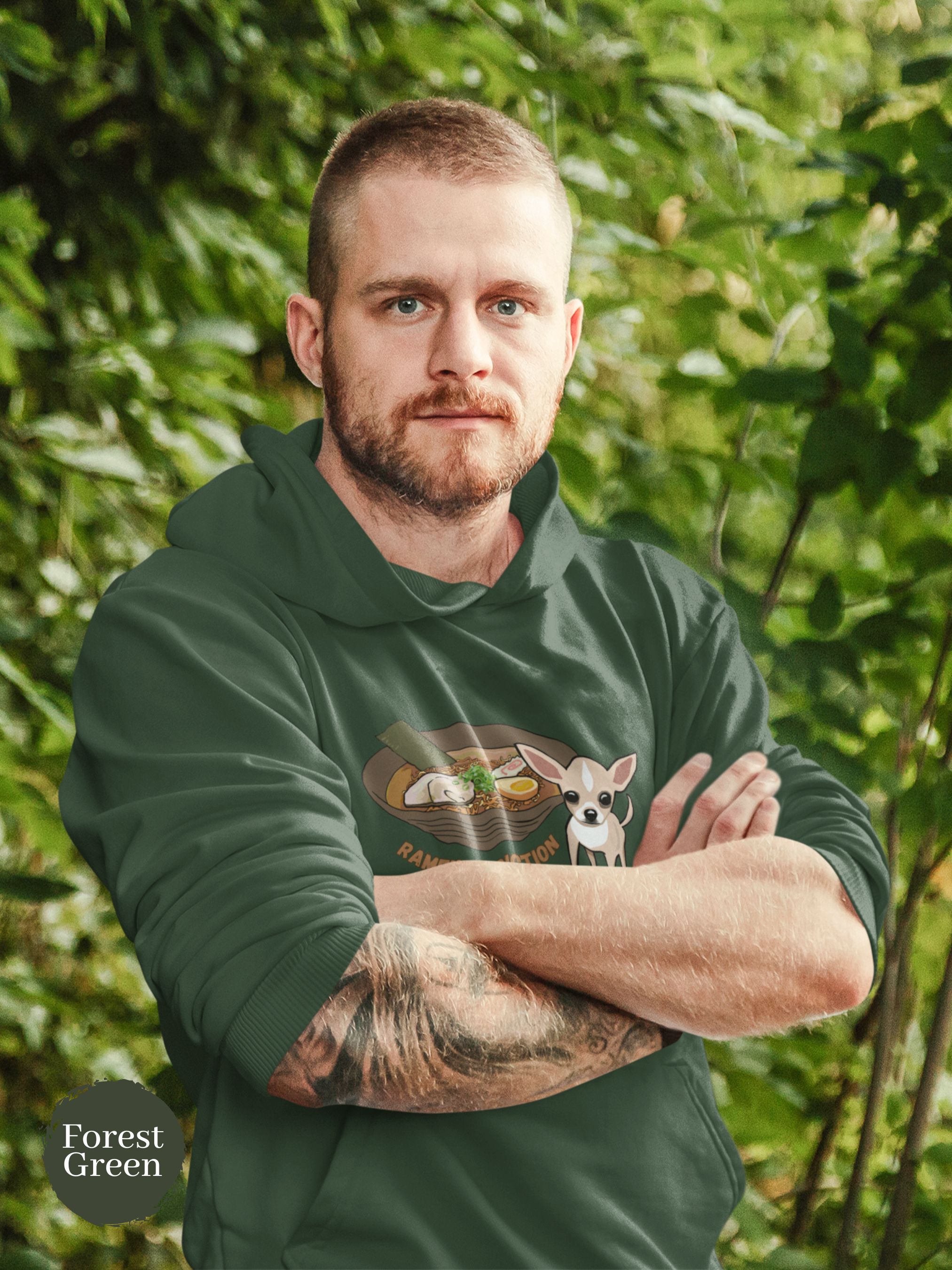 Ramen Hoodie: Chihuahua Ramen Addiction Foodie Sweatshirt with Ramen Art
