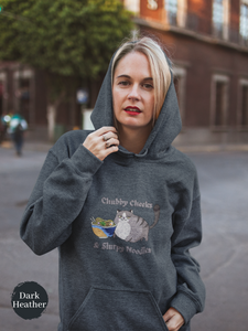 Ramen Hoodie: Chubby Cheeks & Slurpy Noodles - A Deliciously Adorable Combination of Foodie and Pun Hoodies