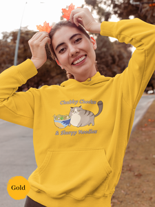 Ramen Hoodie: Chubby Cheeks & Slurpy Noodles - A Deliciously Adorable Combination of Foodie and Pun Hoodies