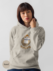 Cat Hoodie: "Uzu Uzu Neko" - Adorable Cat Artistry and Playful Puns Combined in our Cozy Cat Hoodies for Feline Lovers