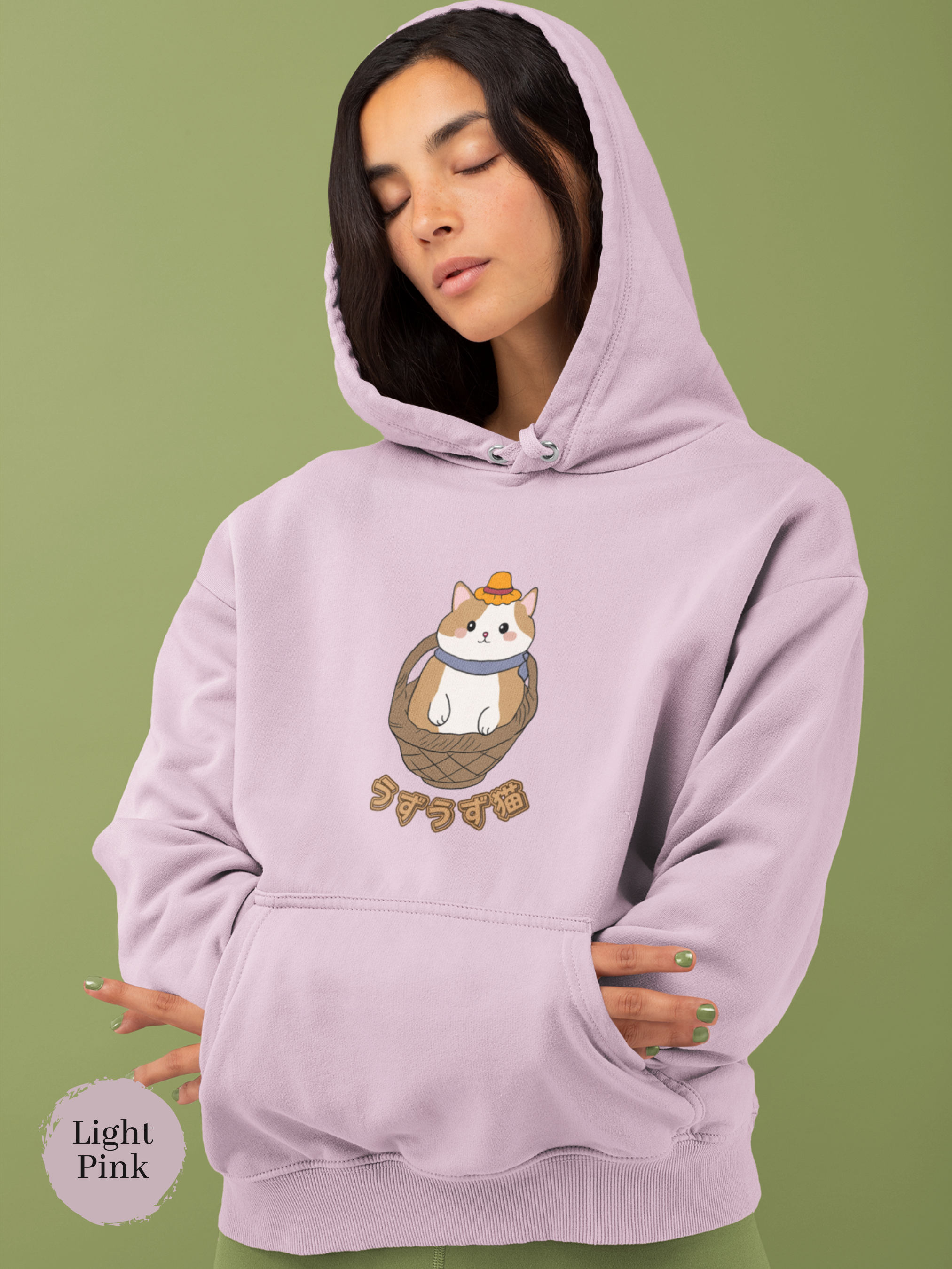 Cat Hoodie: "Uzu Uzu Neko" - Adorable Cat Artistry and Playful Puns Combined in our Cozy Cat Hoodies for Feline Lovers