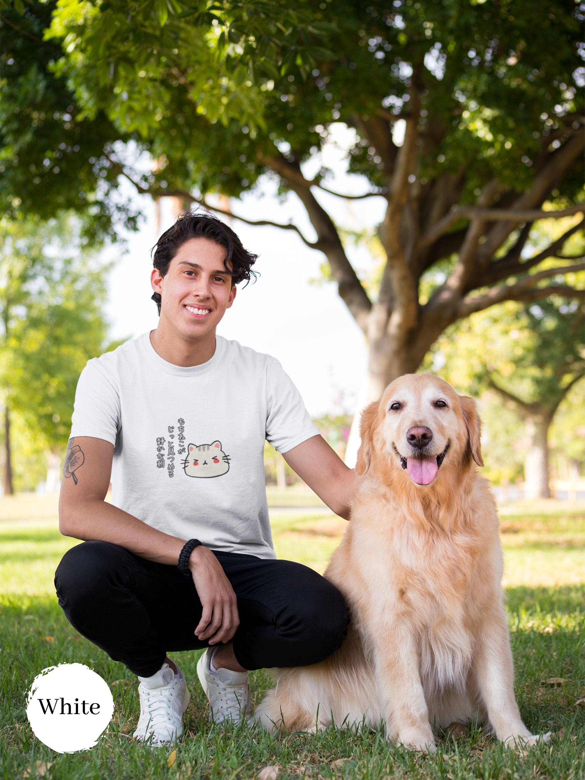 Mochi Cat T-Shirt: Adorable Japanese Foodie Shirt with Haiku Art of Mochi Neko - Perfect Gift Idea for Cat Lovers