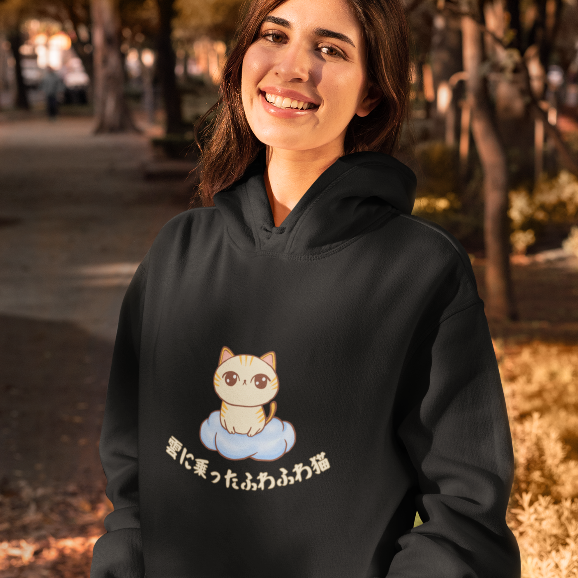 Cat Hoodie Cloud Sitting Fluffy Cat A Whimsical Blend of Cat
