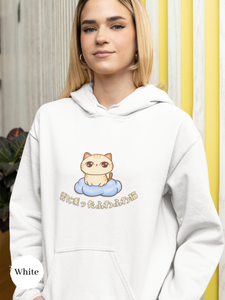 Cat Hoodie: Cloud-Sitting Fluffy Cat - A Whimsical Blend of Cat Art and Cozy Comfort!