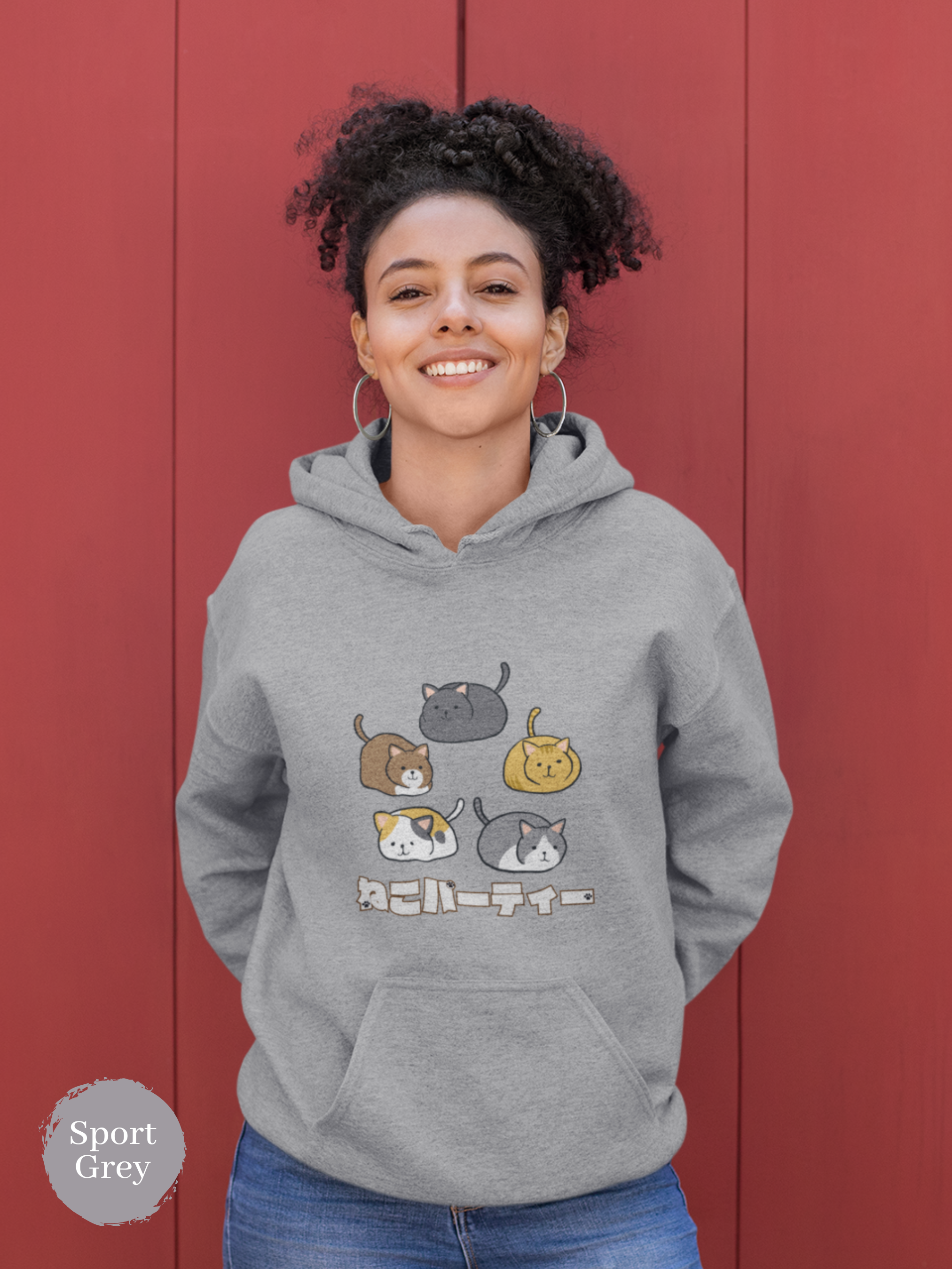 Cat Hoodie: Neko Party Gathering - Adorable Cat Art and Fun Hooded Sweatshirt Design