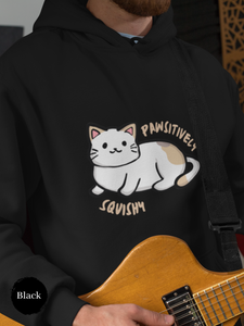 Cat Hoodie: Pawsitively Squishy Feline Delight with Chubby Cat Art, Perfect for Cat Lovers and Punning Enthusiasts, Cozy Stylish Cat Hoodie