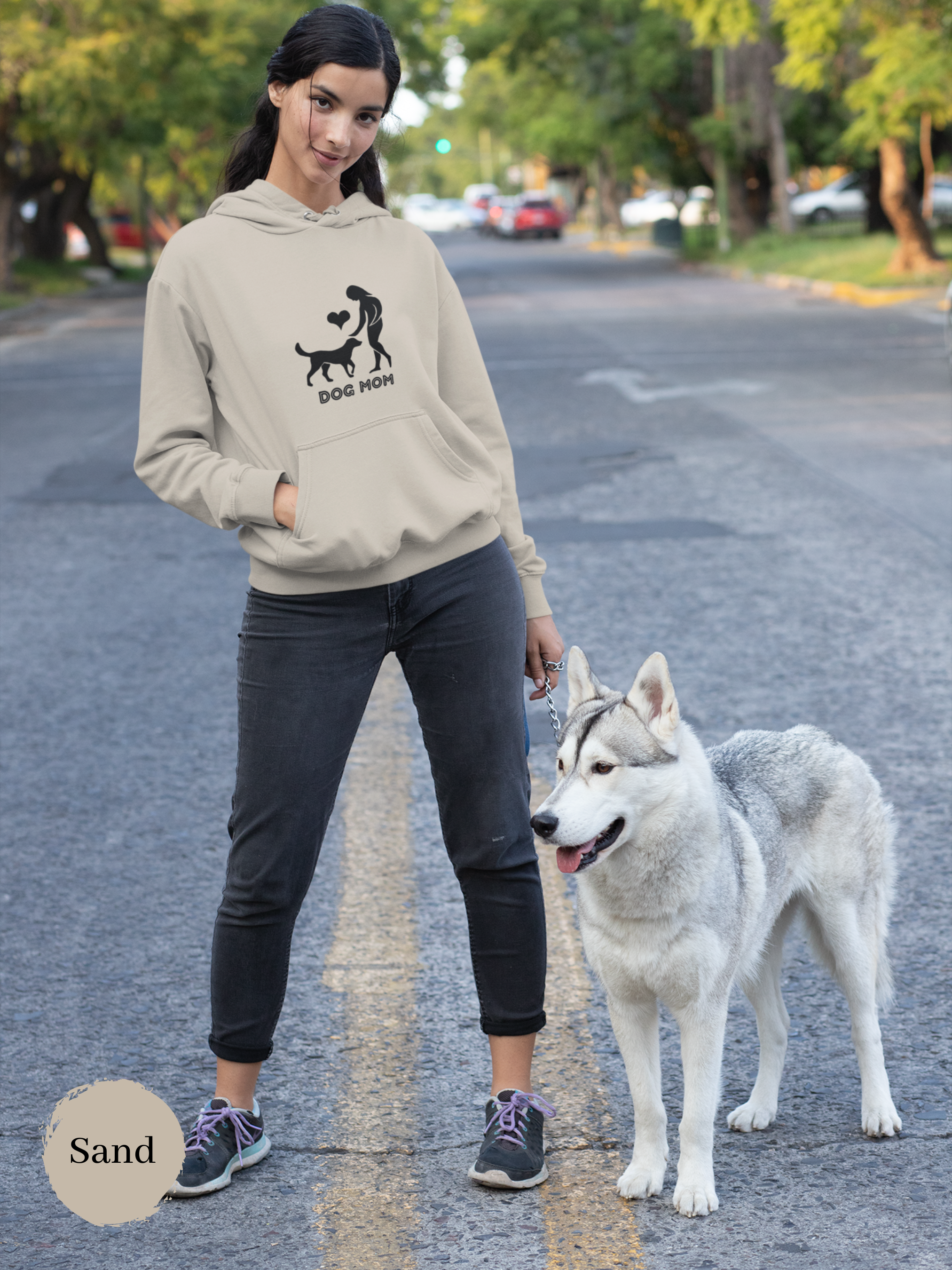 Dog Mom Hoodie Cozy Dog Mom Life Hooded Sweatshirt Perfect Gift