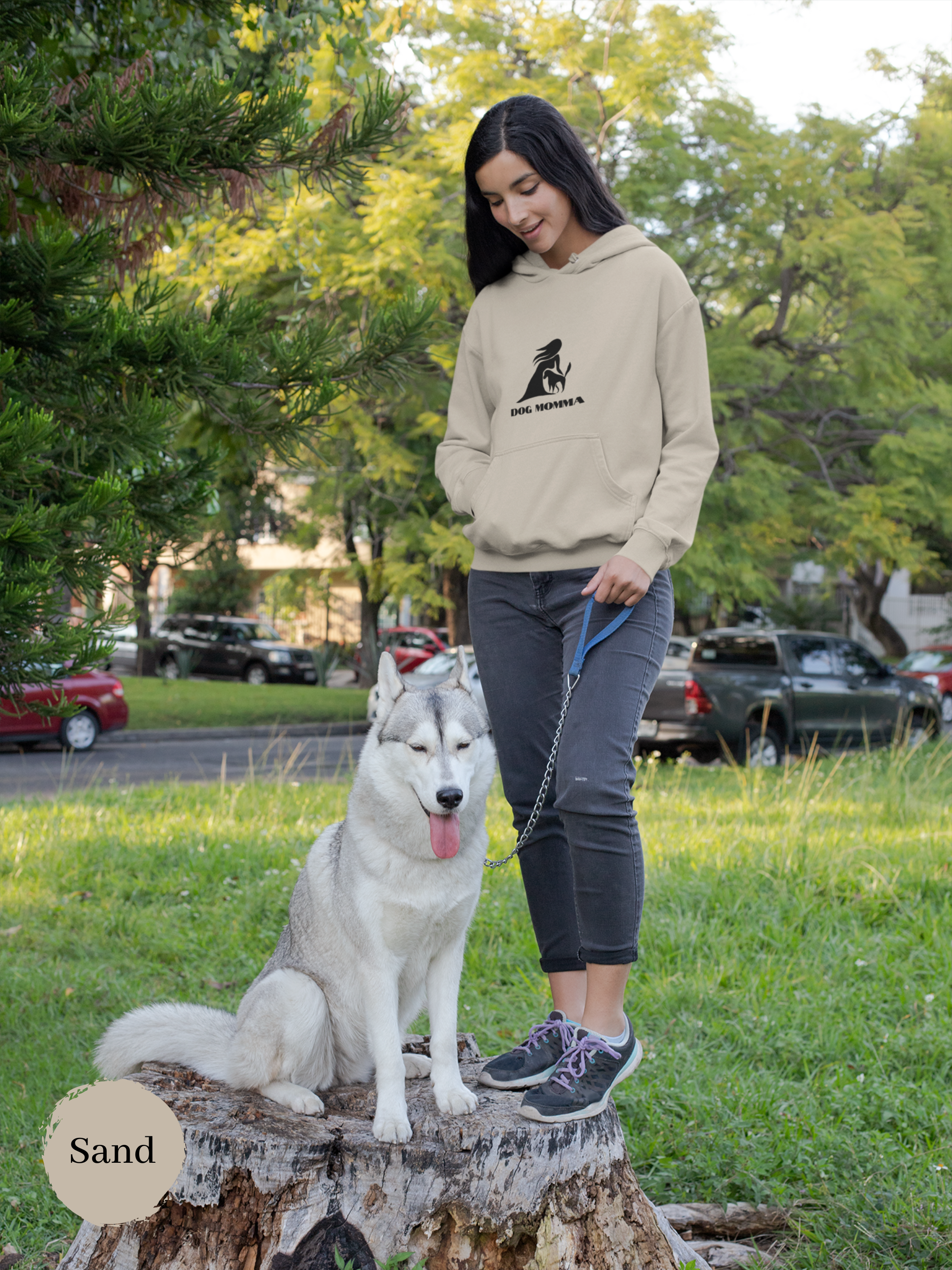 Dog Momma Hoodie: Cute Dog Mom Life Apparel and Cozy Gift for Pet Owners, Dog Mom Fashion with Dog Mom Quotes and Humor