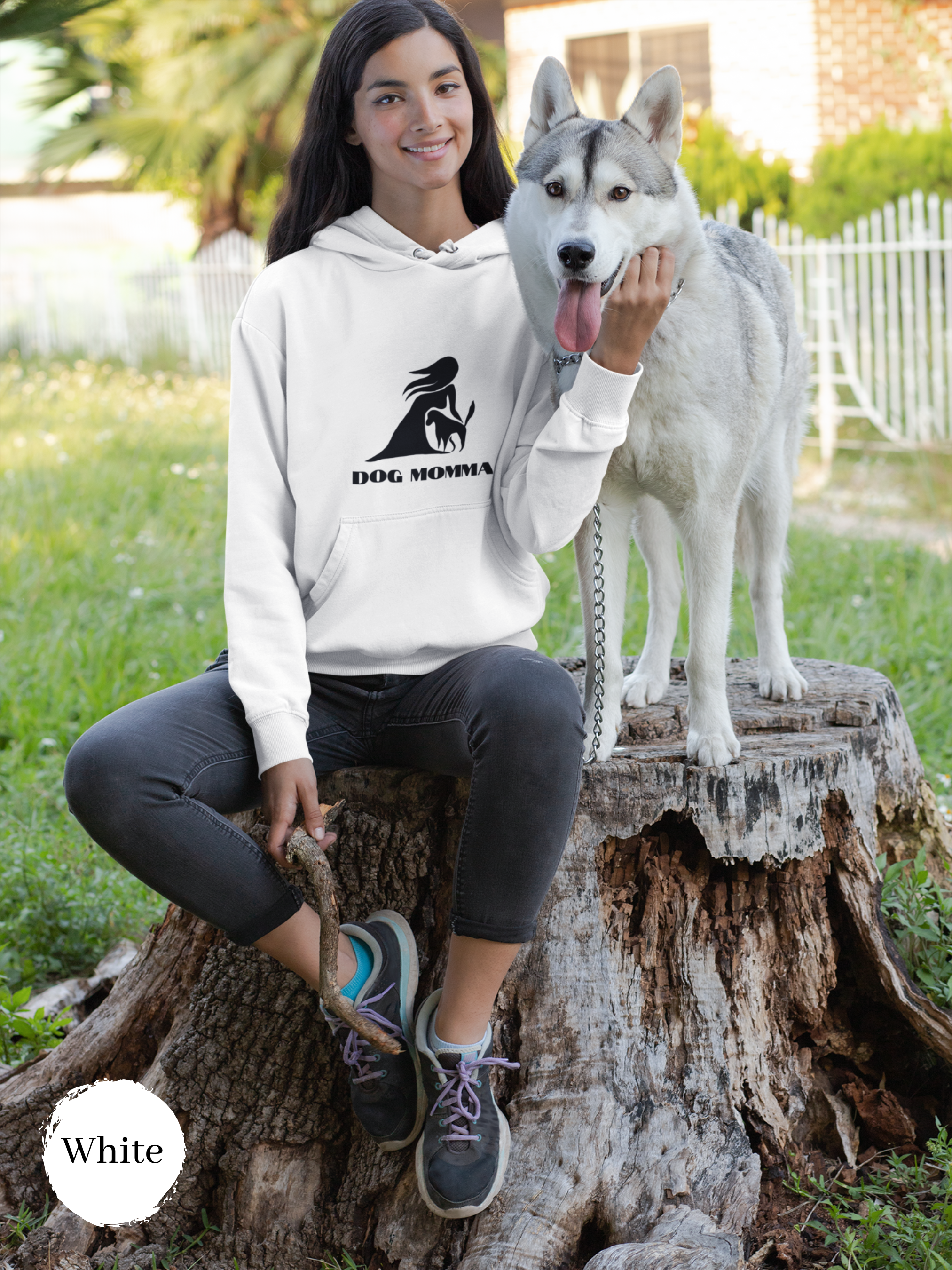 Dog Momma Hoodie: Cute Dog Mom Life Apparel and Cozy Gift for Pet Owners, Dog Mom Fashion with Dog Mom Quotes and Humor
