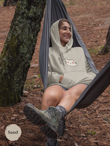 Squishy Mochi Cat Hoodie with Japanese Haiku Art: Asian Foodie and Pun Hoodie