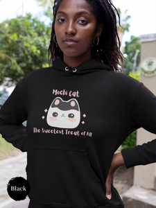 Ramen Hoodie Sweatshirt: Mochi Cat - The Sweetest Treat of All - Japanese Mochi Cat Foodie Hoodie with Mochi Donut and Squishy Design