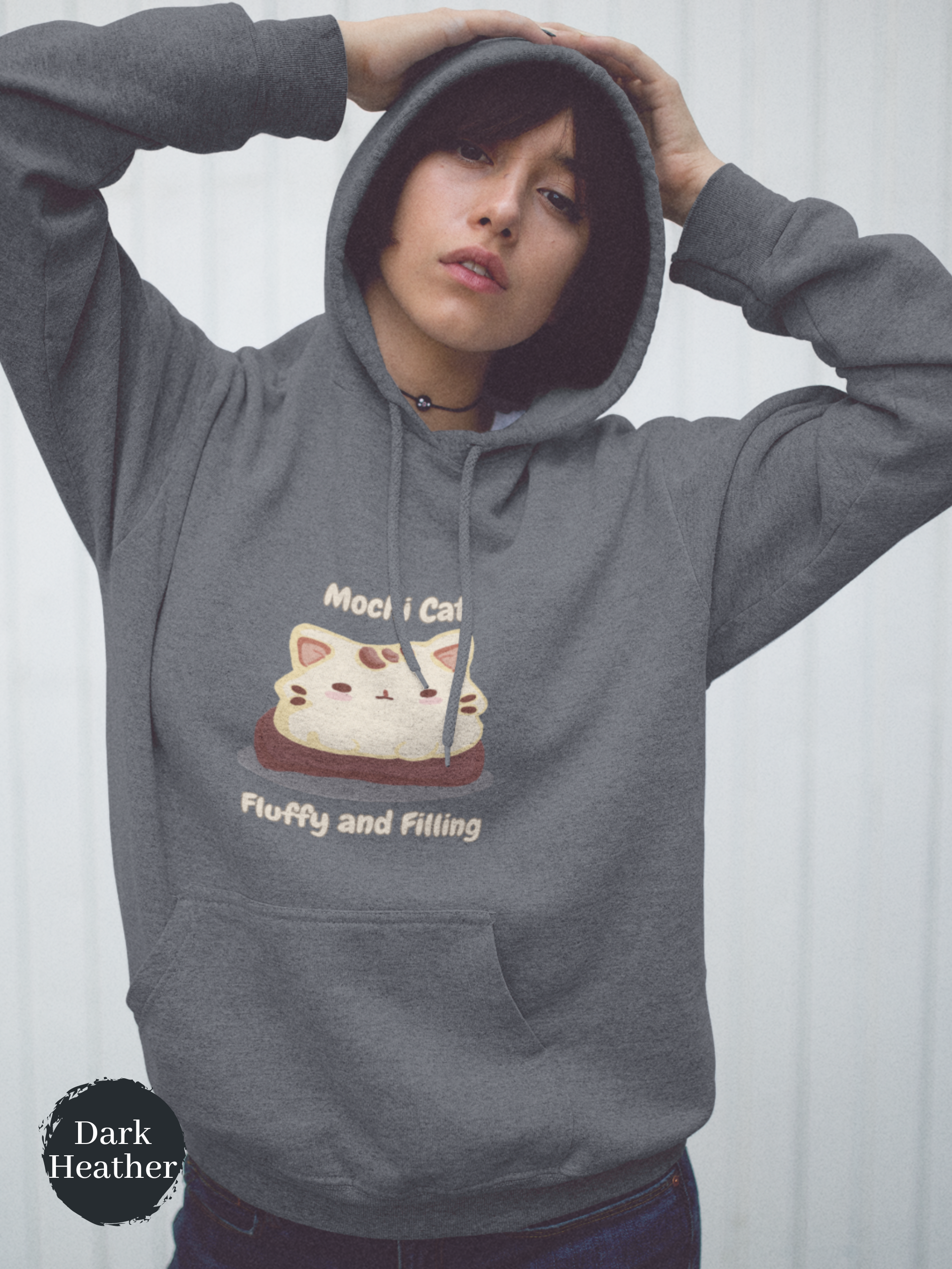 Ramen Hoodie: Mochi Cat Fluffy and Filling Hoodie - Cute Japanese Kawaii Squishy Plush Cat with Foodie Hoodie and Pun Hoodie