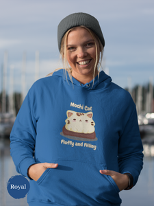 Ramen Hoodie: Mochi Cat Fluffy and Filling Hoodie - Cute Japanese Kawaii Squishy Plush Cat with Foodie Hoodie and Pun Hoodie