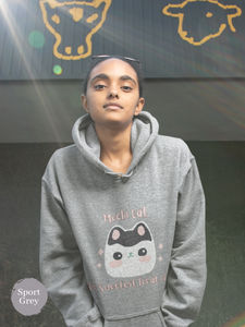 Ramen Hoodie Sweatshirt: Mochi Cat - The Sweetest Treat of All - Japanese Mochi Cat Foodie Hoodie with Mochi Donut and Squishy Design