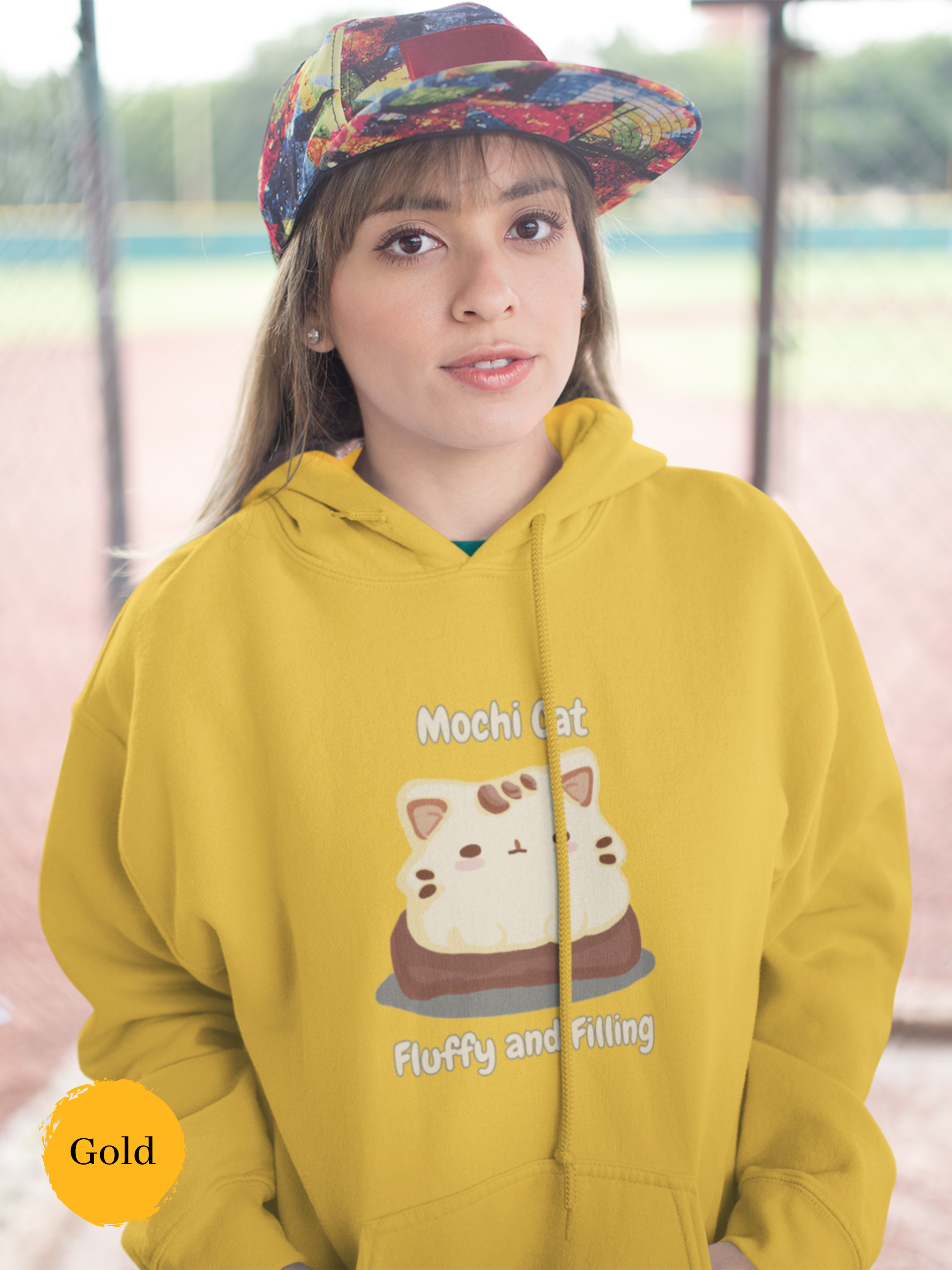 Ramen Hoodie Mochi Cat Fluffy and Filling Hoodie Cute Japanese