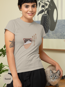 Japanese Haiku T-shirt: Chill with Mochi Cat and Ice Cream on Hot Summer Days - Japanese Foodie Shirt with Mochineko Art