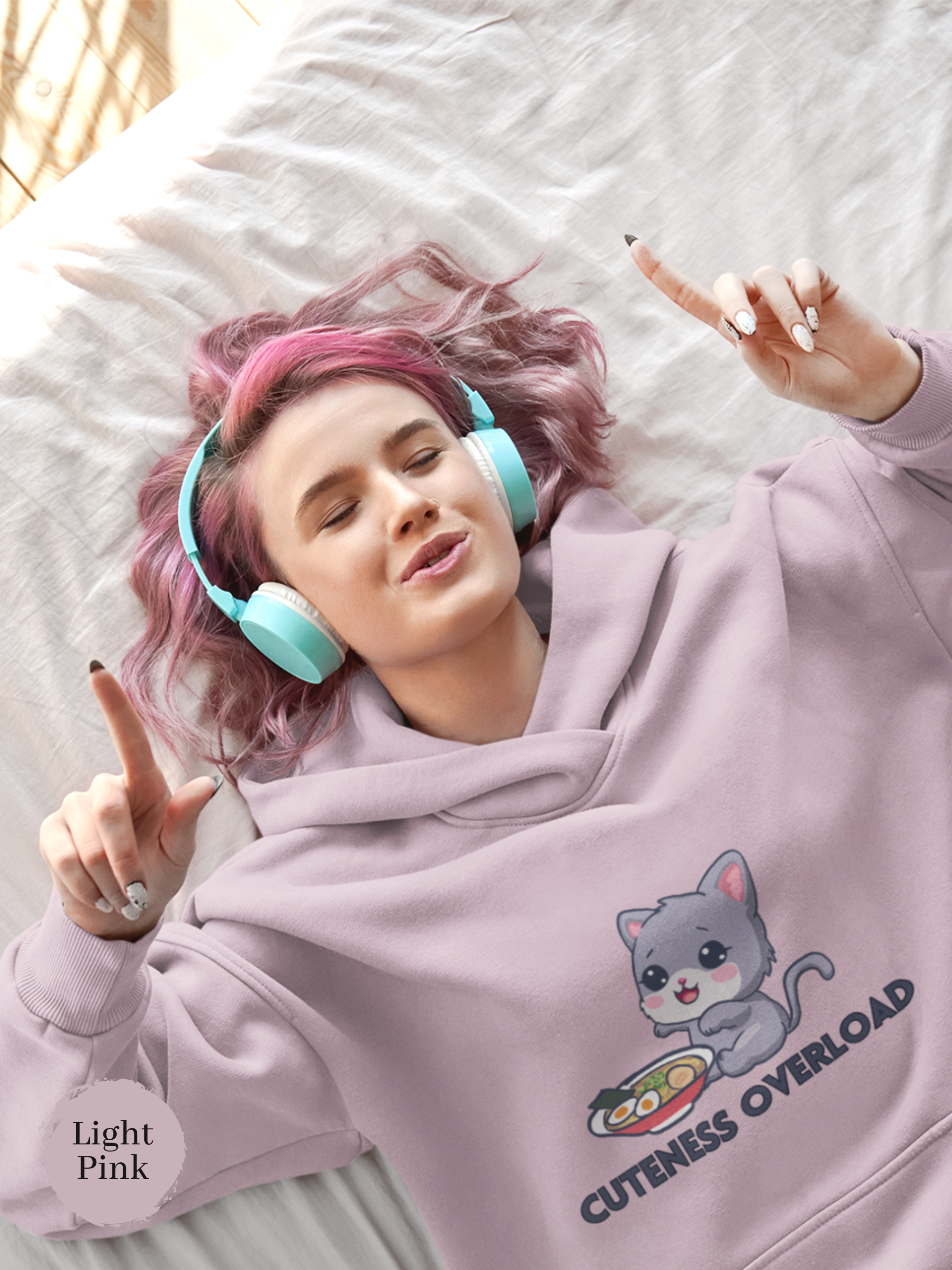Ramen Hoodie: Cuteness Overload - Baby Kitten and Ramen Bowl