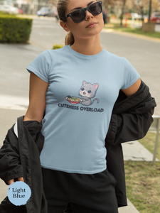 Ramen T-shirt - "Cuteness Overload" - Japanese Foodie Shirt with Adorable Kitten and Ramen Art