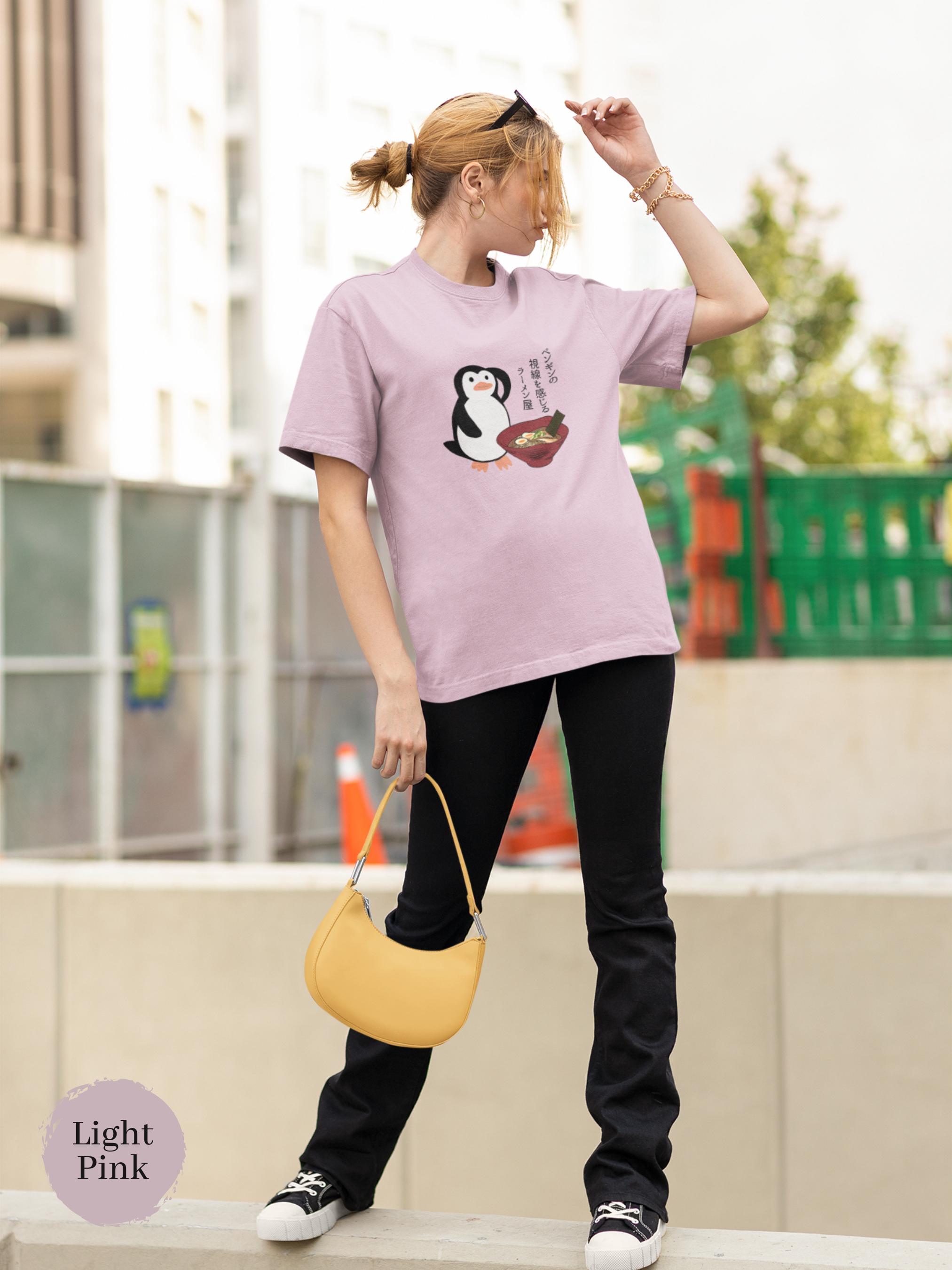 Ramen T-shirt: Penguin's Gaze, Haiku-inspired Japanese Foodie Shirt with Ramen Art