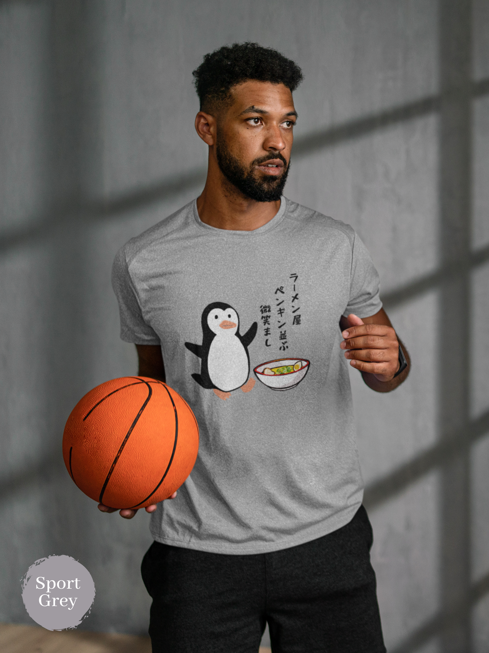 Ramen T-shirt: Whimsical Penguins and Delightful Ramen Art - A Haiku-Inspired Japanese Foodie Shirt