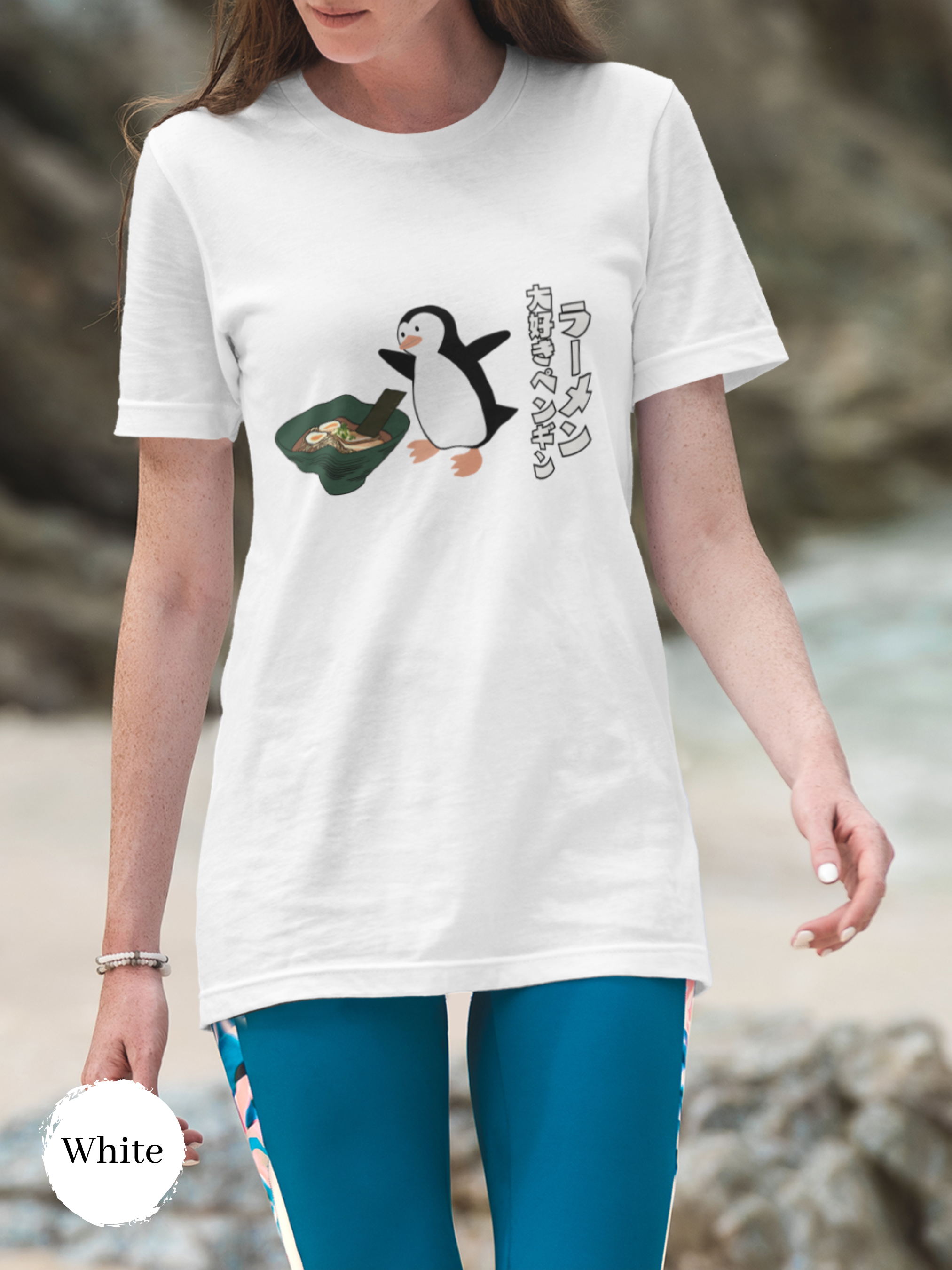 Penguin Ramen T-shirt: Embrace Japanese Cuisine with the Ramen-Loving Penguin - A Foodie Shirt Featuring Vibrant Ramen Art