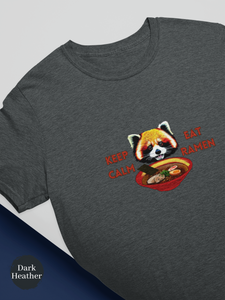 Ramen T-shirt: Keep Calm and Eat Ramen with Lesser Panda | Japanese Foodie Shirt with Ramen Art
