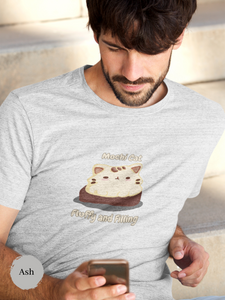 Mochi Cat T-Shirt: Fluffy and Filling Cute Art for Foodie and Cat Lovers - Japanese Shirt with Adorable Cat Art