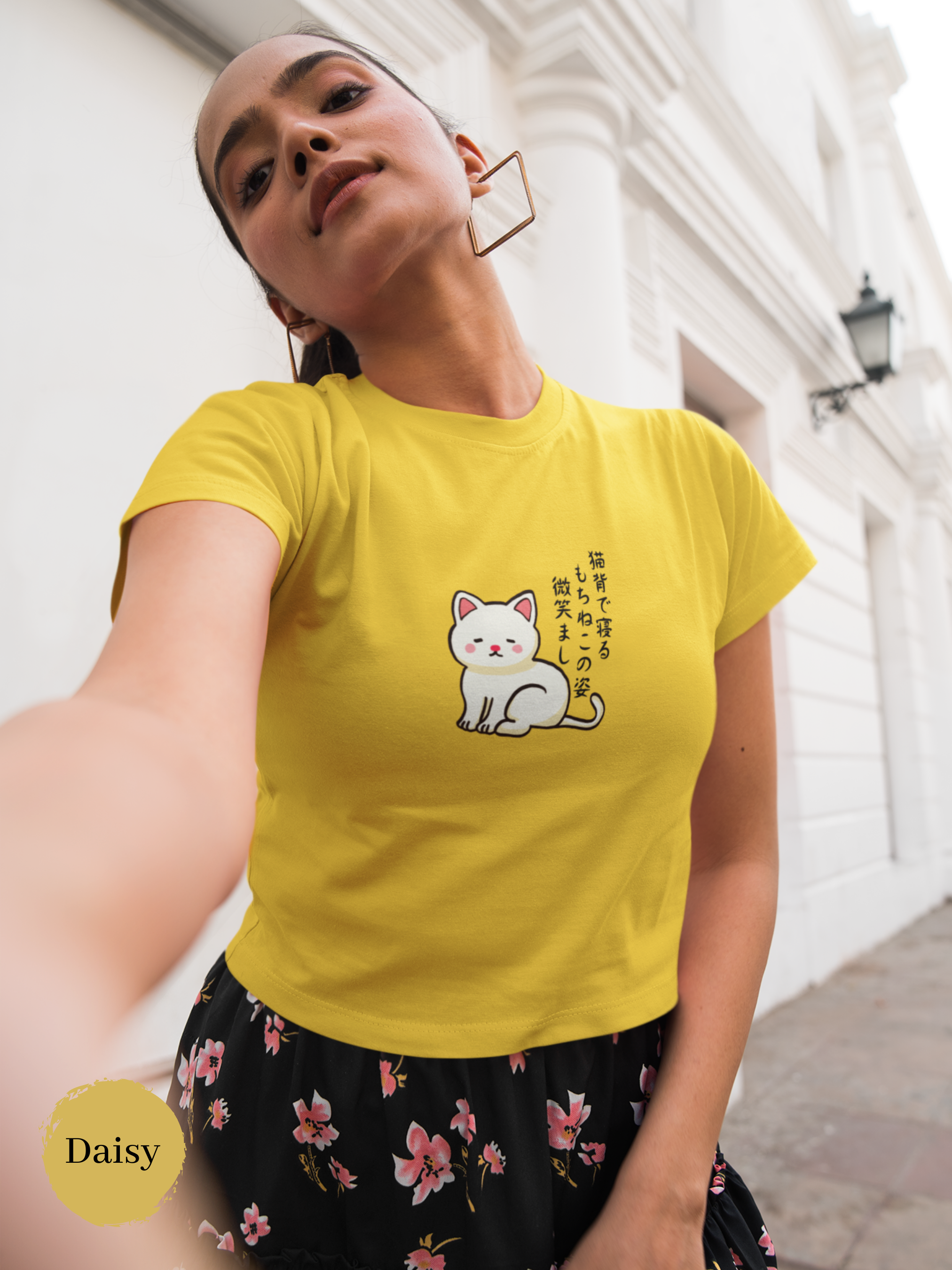 Cat Haiku T-shirt: Japanese Mochi Cat Shirt with Sleeping Mochi Neko Art - Cute and Comfy Cat T-shirt for Cat Lovers