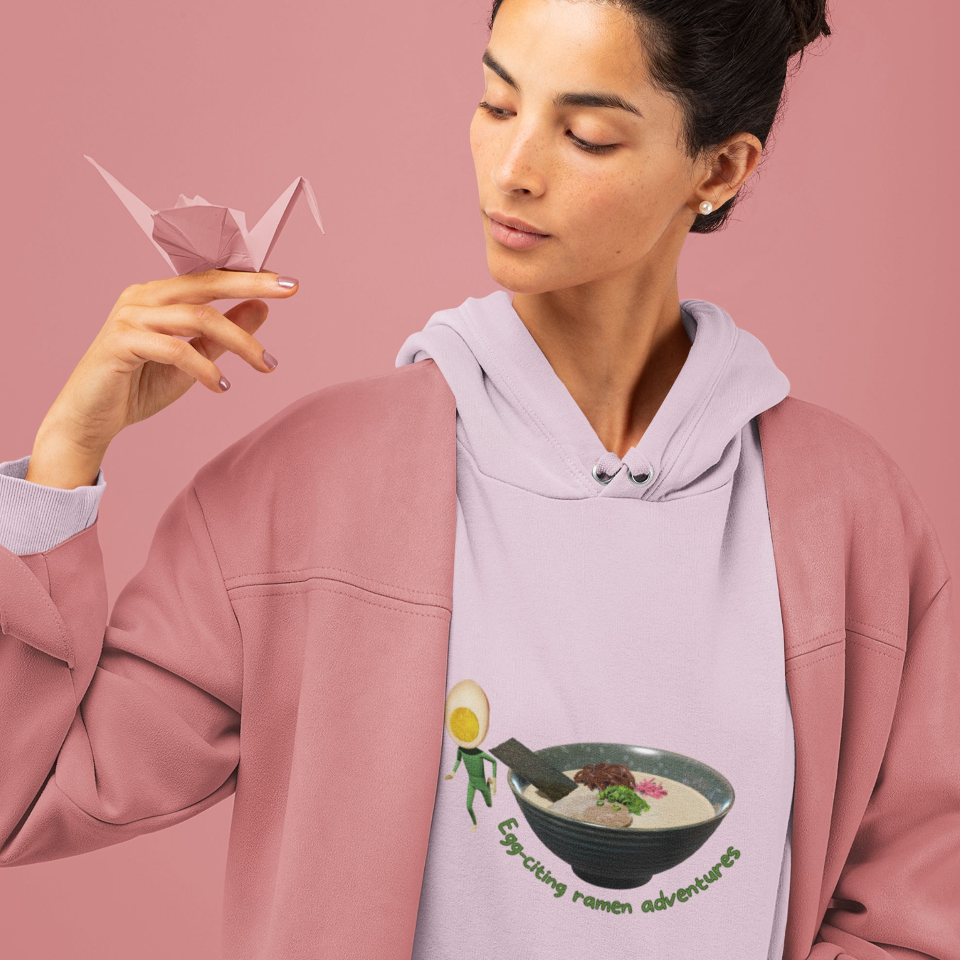 Ramen Hoodie: Egg-citing Ramen Adventures - A Playful Blend of Flavor and Style