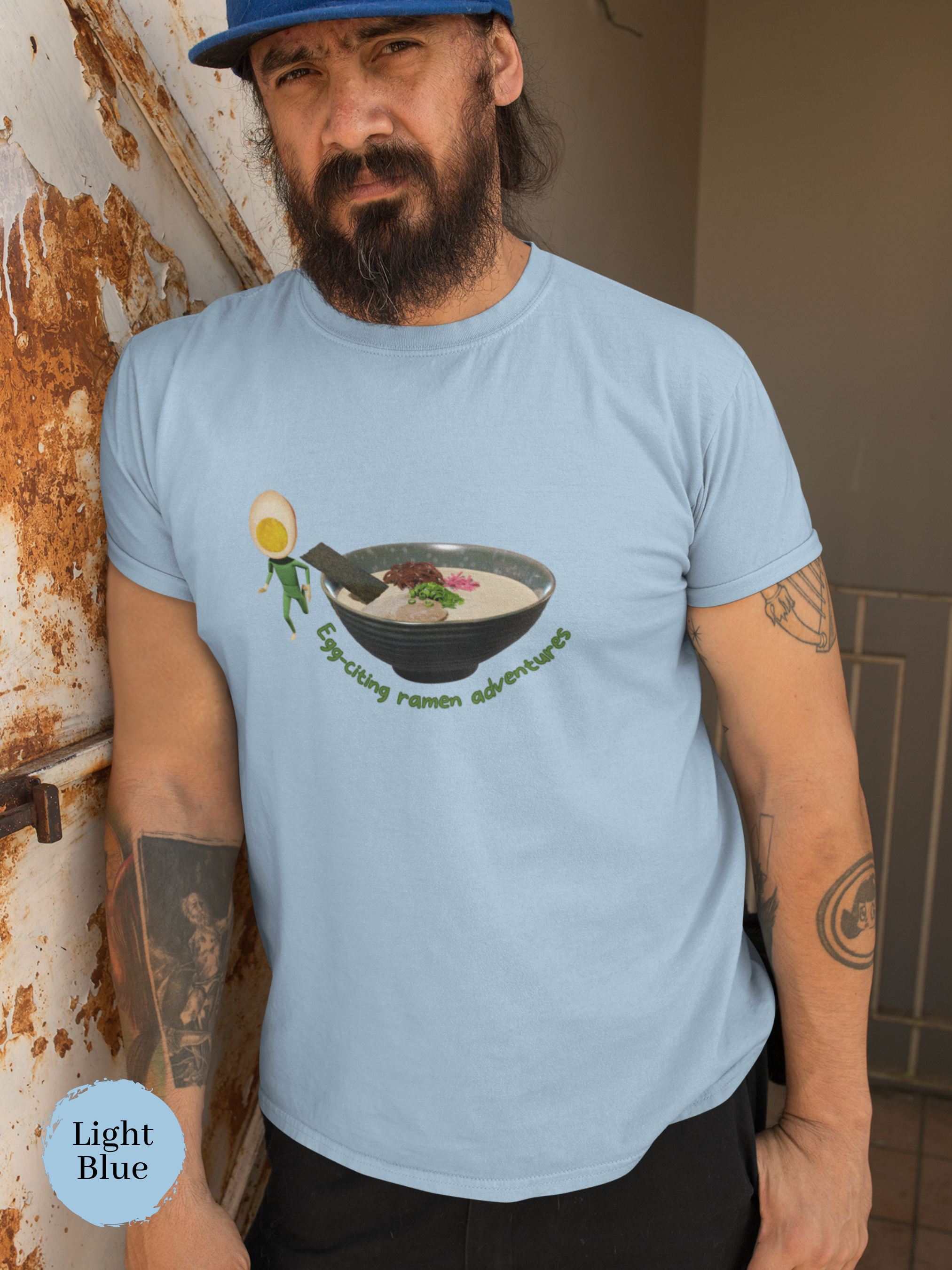 Ramen T-shirt: Egg-citing Ramen Adventures | Japanese Foodie Shirt with Ramen Art