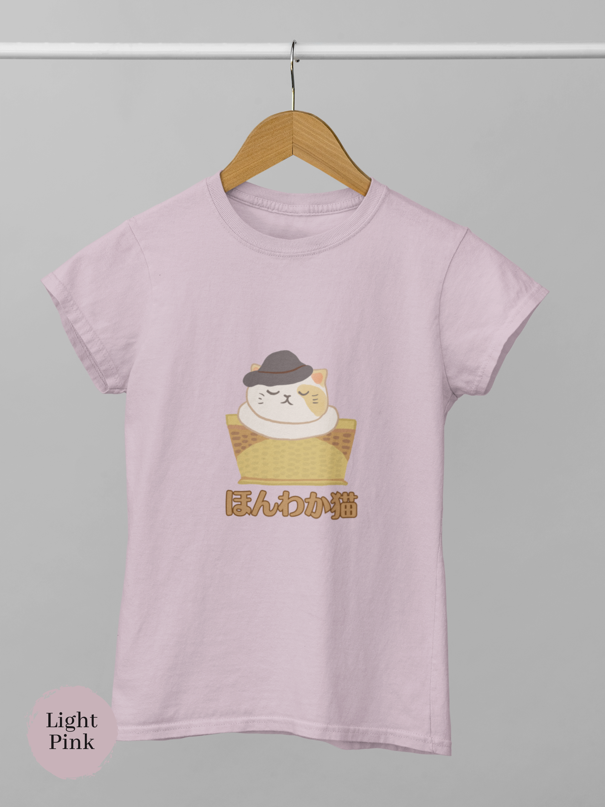 Cat T-shirt: "Honwaka Neko" | Japanese-inspired Shirt with Cute Cat Art | Cat Lover's Delight