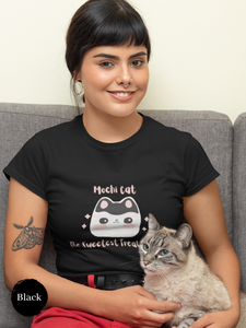 Mochi Cat T-Shirt: Japanese Mochi Cat Design Featuring the Sweetest Treat of All, Mochi Donut! Perfect for Foodies and Fans of Asian Food
