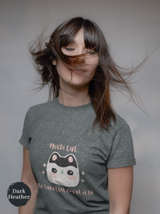 Mochi Cat T-Shirt: Japanese Mochi Cat Design Featuring the Sweetest Treat of All, Mochi Donut! Perfect for Foodies and Fans of Asian Food