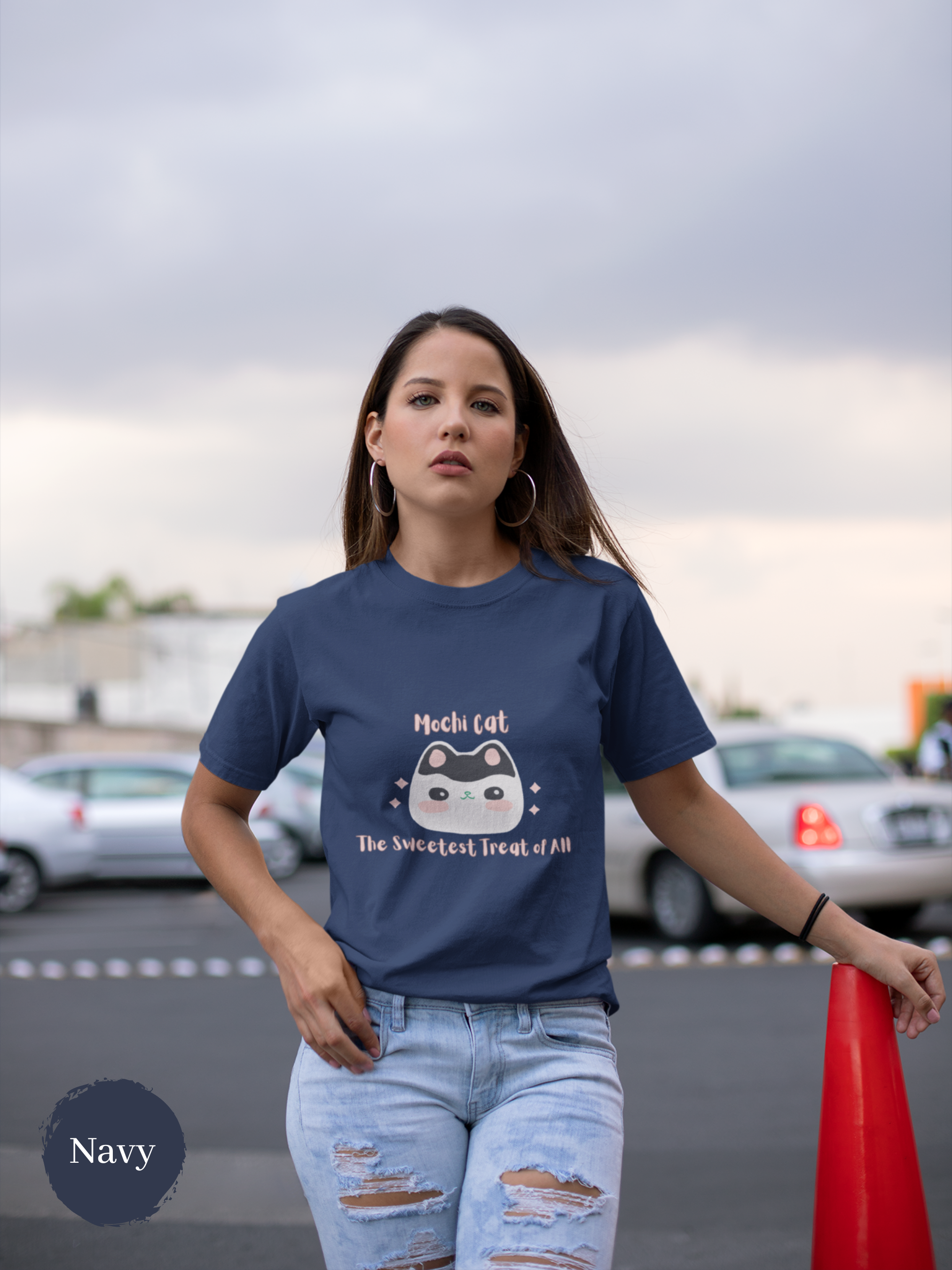 Mochi Cat T-Shirt: Japanese Mochi Cat Design Featuring the Sweetest Treat of All, Mochi Donut! Perfect for Foodies and Fans of Asian Food