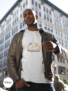 Cute Cat T-shirt: "Pawsome Cat" - Adorable Kitten Tee with Japanese-Inspired Cat Art