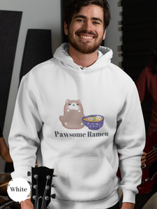 Ramen Hoodie: Pawsome Ramen Mochi Cat Art - Japanese Foodie Hoodie with Playful Pun Design | Perfect Gift for Asian Food Lovers Ramen Fans