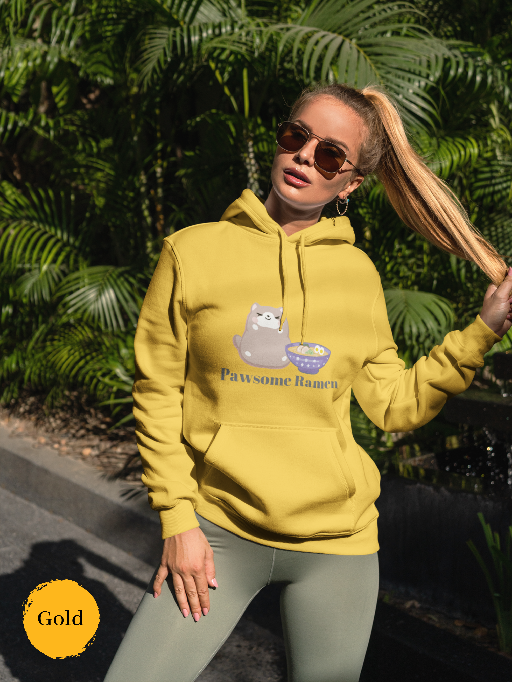 Ramen Hoodie: Pawsome Ramen Mochi Cat Art - Japanese Foodie Hoodie with Playful Pun Design | Perfect Gift for Asian Food Lovers Ramen Fans