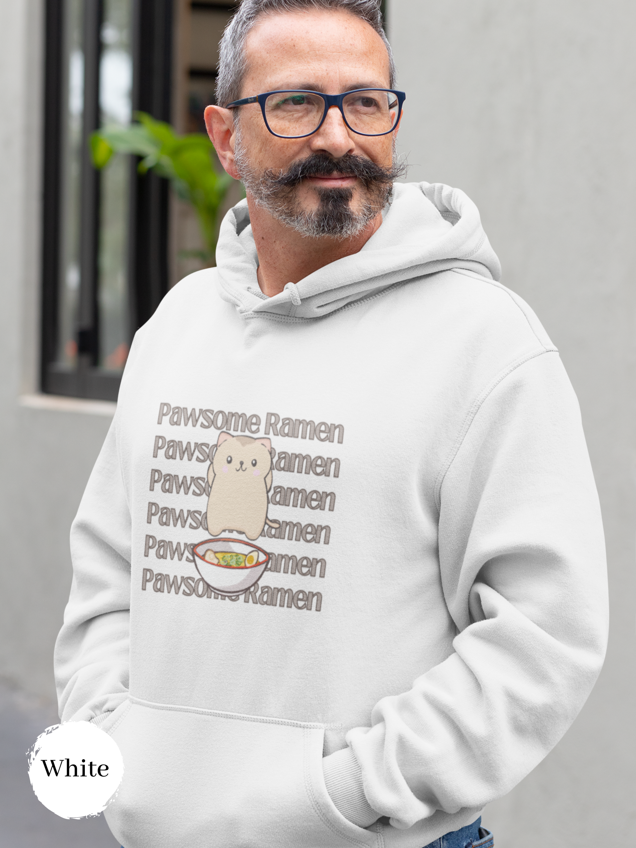 Ramen Hoodie: Pawsome Ramen with Squishy Mochi Cat and Noodles Galore - A Foodie's Ramen Art Delight