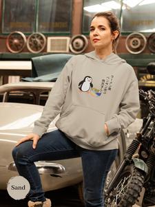 Ramen Hoodie with Penguin Japanese Haiku: Funny and Cute Ramen Sweatshirt for Foodie Lovers and Asian Food Fans with Adorable Ramen Art