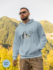 Ramen Hoodie with Penguin Japanese Haiku: Funny and Cute Ramen Sweatshirt for Foodie Lovers and Asian Food Fans with Adorable Ramen Art