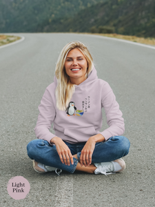 Ramen Hoodie with Penguin Japanese Haiku: Funny and Cute Ramen Sweatshirt for Foodie Lovers and Asian Food Fans with Adorable Ramen Art
