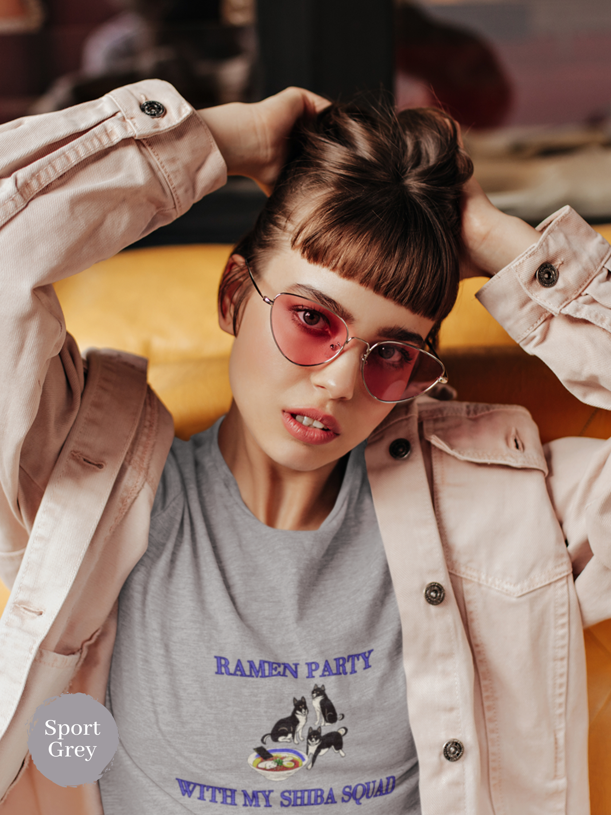 Ramen T-shirt: Ramen Party with My Shiba Squad - Japanese Foodie Shirt with Ramen Art