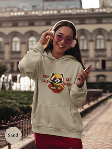 Ramen Hoodie: Keep Calm and Eat Ramen with Red Panda - Asian Foodie Sweatshirt for Ramen Lovers and Foodies