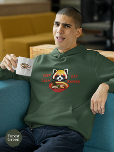 Ramen Hoodie: Keep Calm and Eat Ramen with Red Panda - Asian Foodie Sweatshirt for Ramen Lovers and Foodies