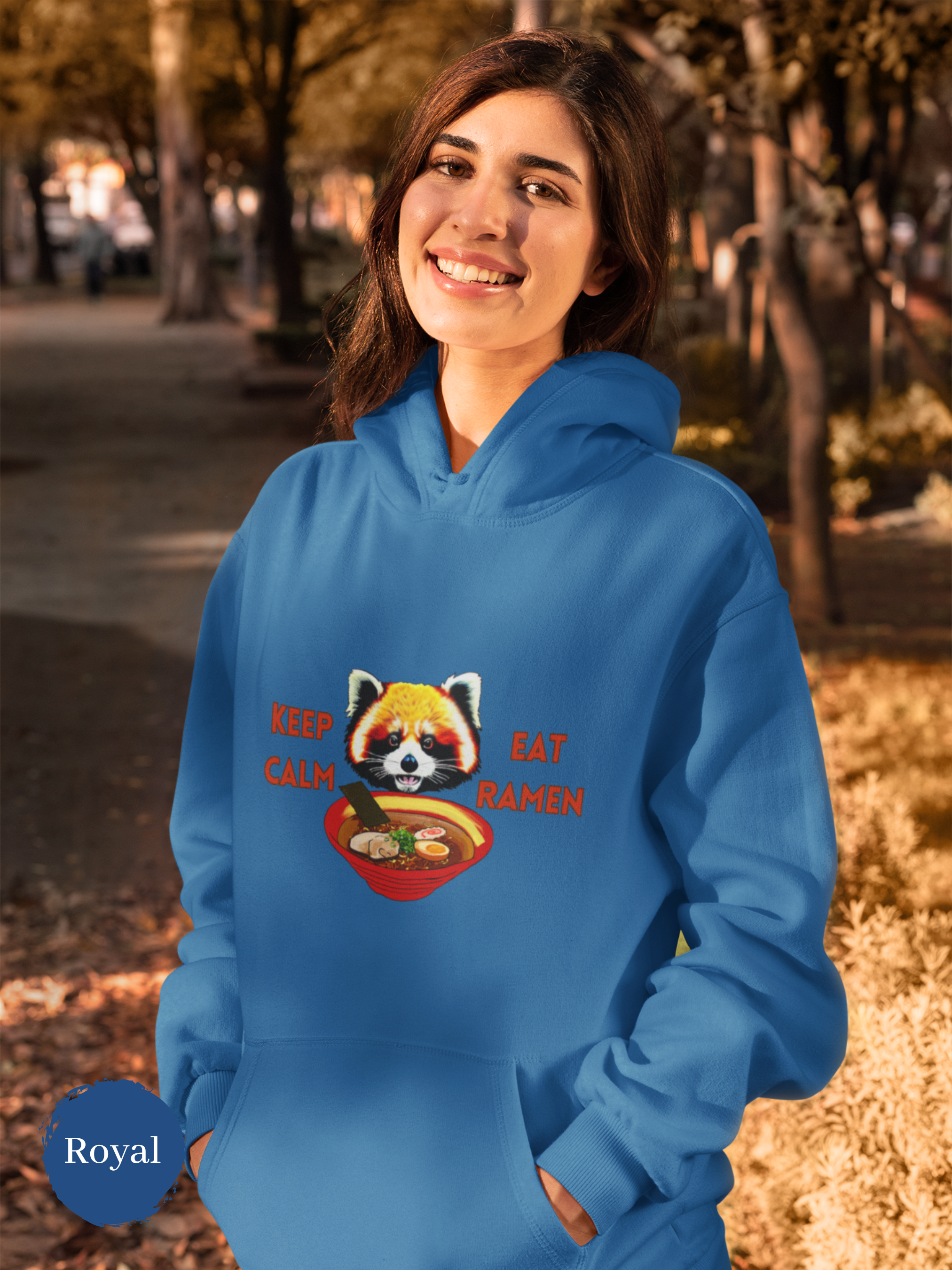 Ramen Hoodie: Keep Calm and Eat Ramen with Red Panda - Asian Foodie Sweatshirt for Ramen Lovers and Foodies