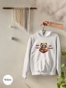 Ramen Hoodie: Keep Calm and Eat Ramen with Red Panda - Asian Foodie Sweatshirt for Ramen Lovers and Foodies