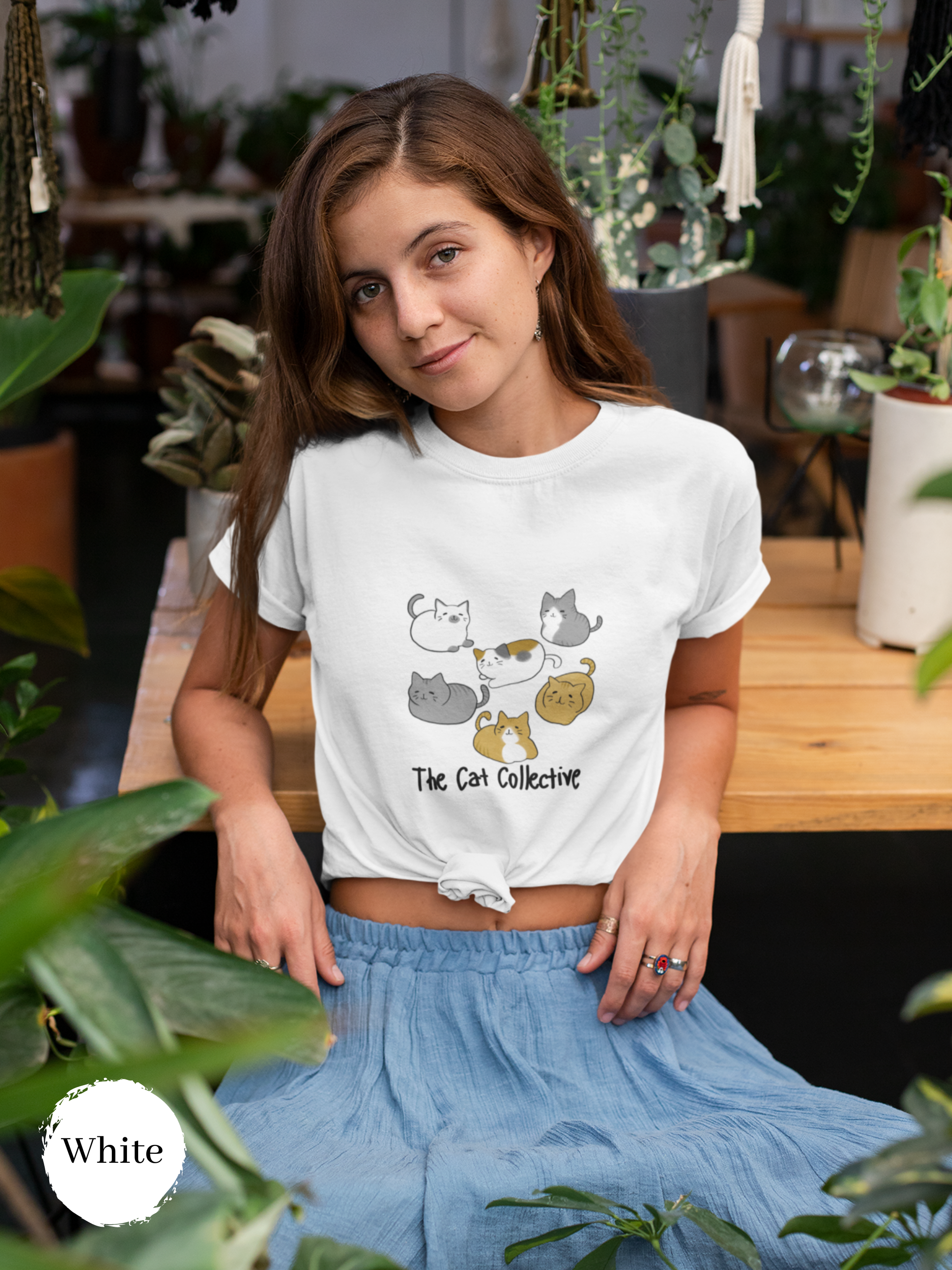 Cat T-Shirt: The Cat Collective - Japanese-Inspired Cat Art for Feline Enthusiasts